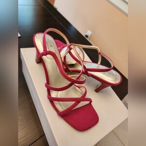 Elegant Pink Strappy Heels